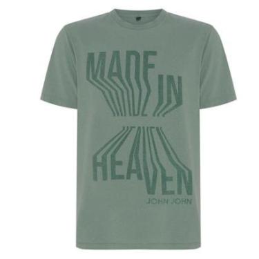 Imagem de Camiseta John John Haven Scale Masculina Verde Médio-Masculino