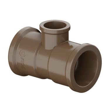 Imagem de Tê Redução Soldavel. 50X40MM PVC Marrom - 22216929