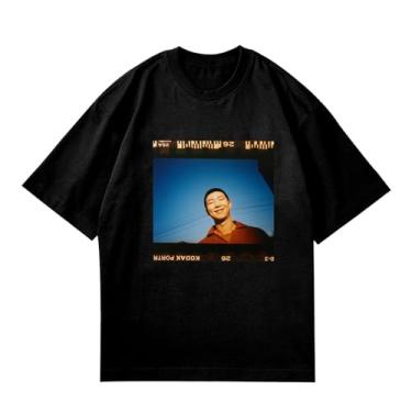 Imagem de Camiseta K-pop Rm, pôster foto meia manga solta camisetas unissex com suporte impresso camisetas Merch Cotton Tee Shirt, 4 preto, GG