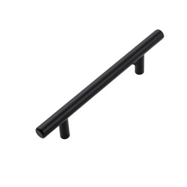 Imagem de Puxador dourado preto do armário, aço inoxidável escovado, maçaneta da porta do armário de cozinha, gaveta de móveis, puxador de barra, preto 192mm