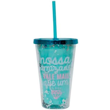 Imagem de Copo Canudo Verde Nossa Amizade 450ml - Projeto Kiwi