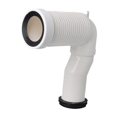 Imagem de Ioensy Adaptador de flange de armário, bico de drenagem excêntrico, mudança de lugar, extensão universal, tubo de drenagem, mudança de vaso sanitário para, C 35cm