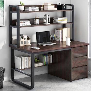 Imagem de WFJHZH Mesa de Computador Industrial 2 em 1 com Gaiola e Estante para Escritório Doméstico, Mesa para Laptop, Mesa de Madeira Moderna e Simples, B, C, 100 * 50 * 14 cm