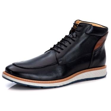 Imagem de Bota Casual Masculino Cano Alto Couro DIfranca - 9007 - Preto