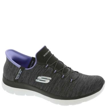 Imagem de Skechers Tênis feminino Summits Hands Free Slip-ins, Bkpr=preto/roxo, 36