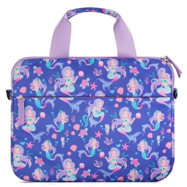 Imagem de Foxstory Capa para tablet infantil para meninas, bolsa de tablet infantil adequada para Fire HD 10, Fire HD 8, Fire 7 Kindle, sereia roxa