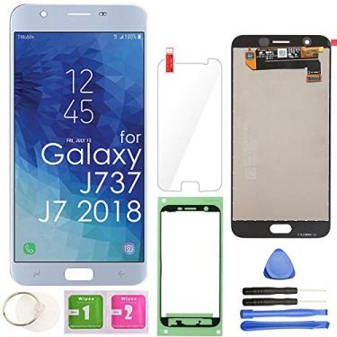 Imagem de Tela LCD de substituição para tela sensível ao toque digitalizador (azul) para Samsung Galaxy J7 2018 J737 SM-J737 J737A / J7 Refine J737P / J7 Crown S767VL /J7 Aero/ J7 V J737V / J7 Star J737T