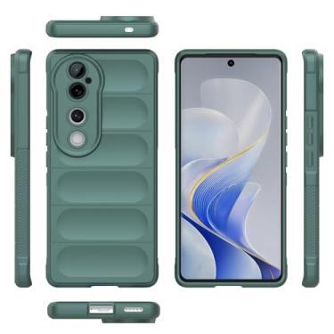 Imagem de Elubugod Capa Macia TPU Compatível com Vivo V40 5G V2348 / V40 Pro 5G V2347 / S19 Pro 5G, Proteção Reforçada contra Quedas, Verde