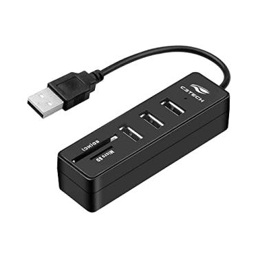 Imagem de C3Tech Hub USB 2.0 5 Portas HU-L200BK Preto USB 2.0-3 entradas USB, 1 entrada de Cartão de memória SD e 1 entrada de cartão de memoria TF/Micro SD