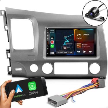 Imagem de Central Multimídia Mp5 2 Din para Honda Civic 2007 a 2011 Com Plug pla