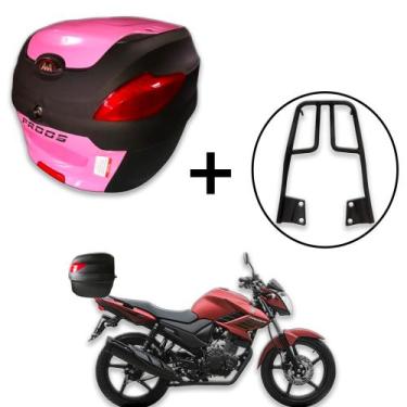 Imagem de Baú 41 Litros Awa Proos + Bagageiro  Fazer 150 2014+, rosa