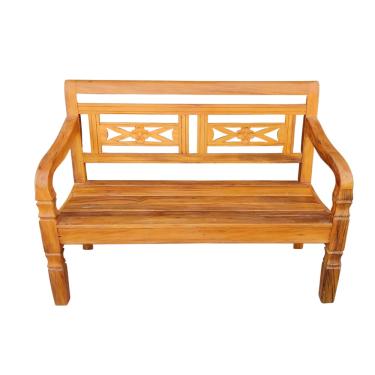 Imagem de Banco Namoradeira 2 Lugares Madeira Peroba Rosa Modelo Flor Sudeste Rústico