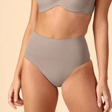 Imagem de Calcinha Reduz Extra Forte Abdome Esconde Barriga Liz 70393, G, Sépia