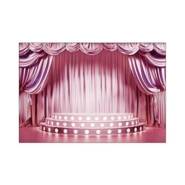 Imagem de Fundo Fotográfico 2,20 x 1,50 - Circo Palco Cortinas Rosa 009 - Via Co