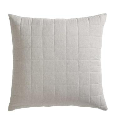 Imagem de Calvin Klein - Euro Sham, roupa de cama de flanela melange, decoração de casa super macia e aconchegante (flanela mesclada natural, 66 x 66)