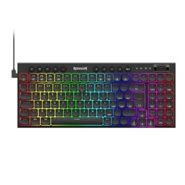 Imagem de Teclado Gamer Redragoon Sion, Mecânico, RGB, Perfil Baixo, ABNT2, c/cabo 1,5m, Switch Brown - K653-RGB (PT-BROWN) - Preto