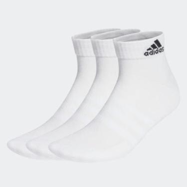 Imagem de Kit Meias Médio Cushioned Sportswear Ankle Adidas 3 Pares Branco, Whit