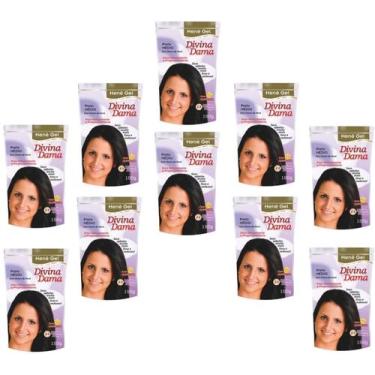 Imagem de Hene Em Gel Jaborandi 10x180gr Divina Dama Preto Medio (Preto Natural)