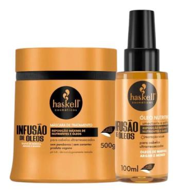 Imagem de Kit Infusão de Óleos 1 Sérum Óleo 100ml 1 Máscara 500ml Haskell