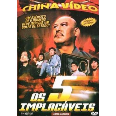 Imagem de DVD Os 5 Implacáveis China Vídeo Artes Marciais - UNIVERSAL