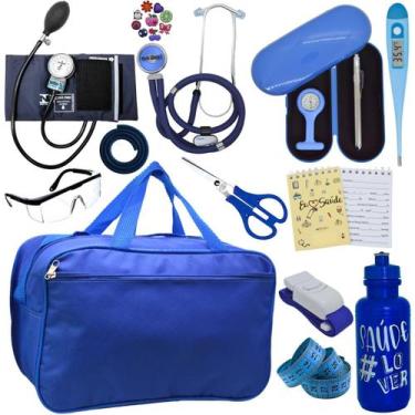Imagem de Kit Enfermagem Top Cores Premium Completo Estagio Estetoscopio Aparelh