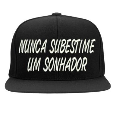 Imagem de Boné Bordado - Nunca Subestime Um Sonhador Frases Rua Thug - HIPERCAP