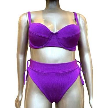 Imagem de biquini lilas plus size para gordinhas com  bojo e aro - Altona, 44