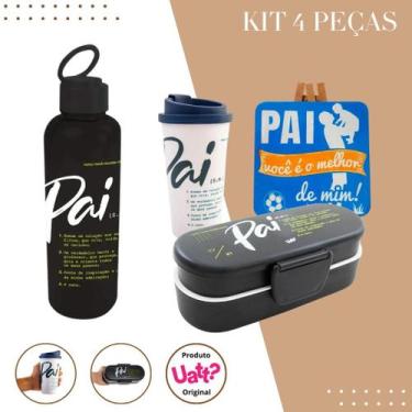 Imagem de Kit Garrafa 900ml + Copo Viagem Style 500ml + Marmita Fit Duo Especial