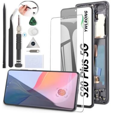 Imagem de (OLED) Tela de substituição para Samsung Galaxy S20+4G/5G para Galaxy S20 Plus G985F Display LCD Touch Screen Digitalizador Assembléia com ferramentas pretas (suporte impressão digital com moldura)