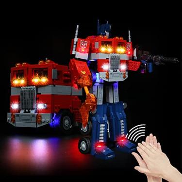 Imagem de VONADO Kit de luz LED compatível com Lego Optimus Prime 10302 (sem modelo, apenas kit de luz), luz compatível com Lego 10302 para fãs - sem Lego com kit de luz