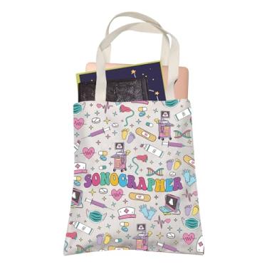 Imagem de LEVLO Ultrasound Tech Bolsa de compras ultrassom para gravidez ultrassom enfermeira médica presente de agradecimento para ela, Sonógrafo, Medium
