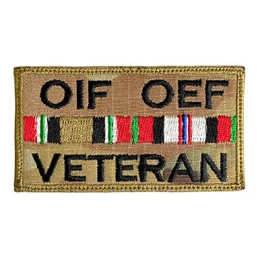 Imagem de OIF OEF Veteran Patch OCP - Engraçado Tático Militar Moral Bordado Patch Hook Backing (Camuflagem)