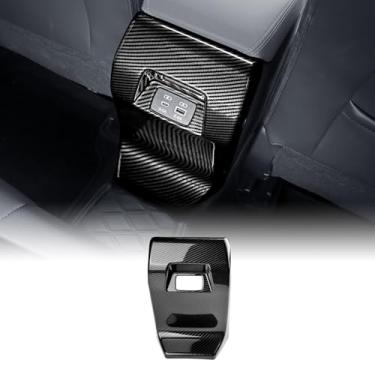 Imagem de KUNGKIC Para Subaru Crosstrek 2023 2024 2025 Capa anti-chute traseira para ar condicionado saída de ar condicionado proteção da moldura padrão de fibra de carbono protege acabamento interior