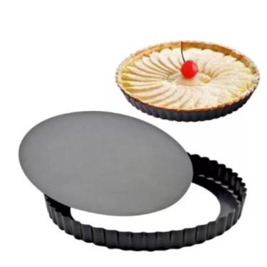Imagem de Forma Quiché Grande Quiche Tortas 26 Cm Aço Carbono Crespa - WELLMIX