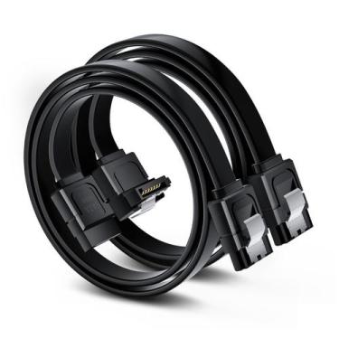Imagem de Kit Cabo de Dados Sata Com Trava Mais Velocidade 3.0 6gb/s Asus 40cm 2