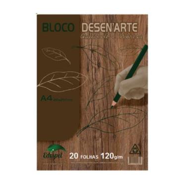 Imagem de Bloco desenho A4 branco 120g com 20 folhas - edispel