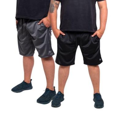 Imagem de Kit 2 Bermuda Plus Size Masculina Short Treino Academia Tamanhos Grand