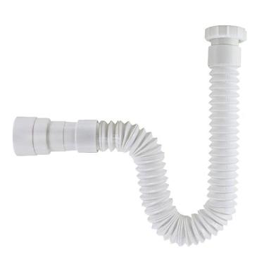 Imagem de Sifão Universal Flexível Sanfonado Branco Instala Fácil 1118 - Império