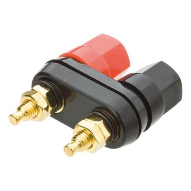 Imagem de Borne Caixa Acustica Duplo Plastico - Gold - TEBERA, MUSICAL