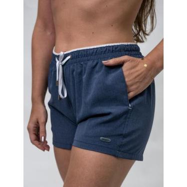 Imagem de Short Ocean Bravo Azul Jeans com Branco, GG