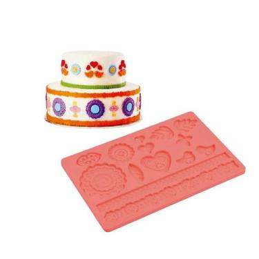 Imagem de Molde De Silicone Confeitaria - Flores - FT207 - 1 unidade - Silver Pl