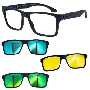 Imagem de Oculos Mormaii Swap NG2 6153 Preto A41 Com 3 Clipons Escolha, Azul, Ve