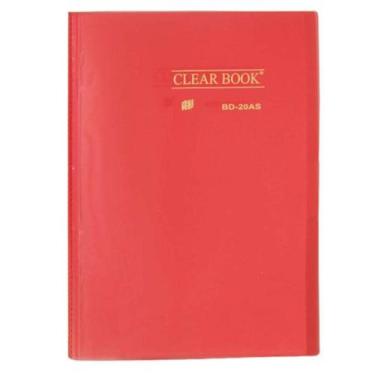 Imagem de Pasta Catálogo A4 com 20 Folhas Clearbook Yes Pastel Cristal, Vermelho