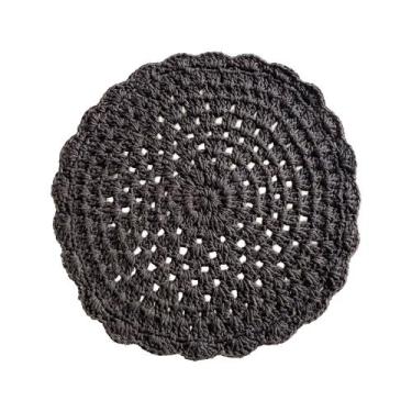 Imagem de Kit 6 Sousplat Crochê Redondo Barbante Para Mesa De Jantar - Romacris 