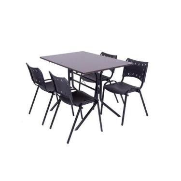Imagem de Conjunto Jogo De Mesa 70x120 Refeitórios Lanchonetes Sorveterias  Com 