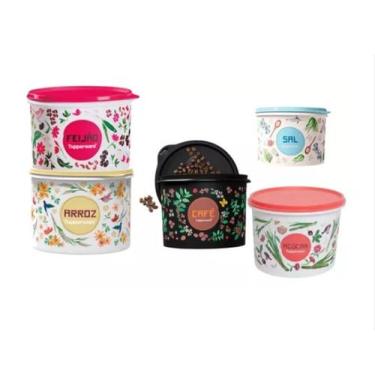 Imagem de Kit 5 Potes Mantimento Pop Box Com Arroz 2 Kg  Tupperware