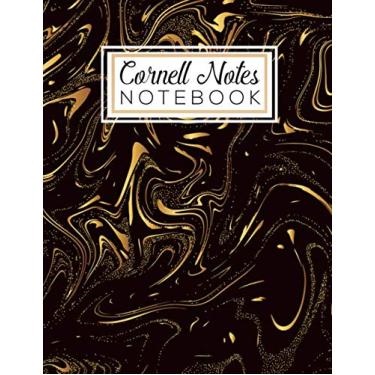 Imagem de Cornell System Notes Notebook: Golden Black Large College Ruled Notebook Note Taking Method For School and University Students