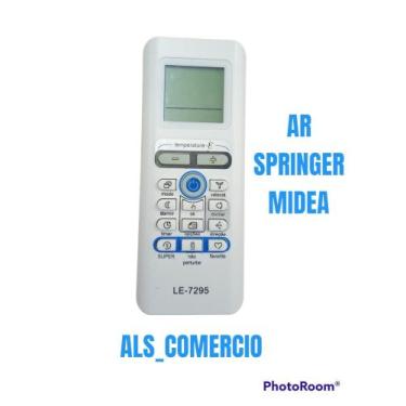 Imagem de Controle Remoto ar Condicionado Springer Midea Inverter  LE 7295 - LEL