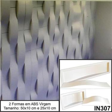 Imagem de Jogo 2 Formas 3d Gesso 50X10cm e 25X10cm ABS 2MM Molde Para Gesso/Cime