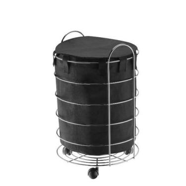 Imagem de Cesto para Roupas Tulipa Saco Preto Organizador de Roupas - Schmitt, C